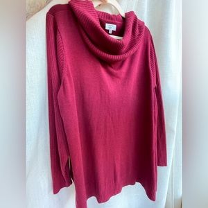 3 for $15 🦋 Cowl Nec Sweater Ribbed Neck/Sleeves Plus Womens Cotton Blend